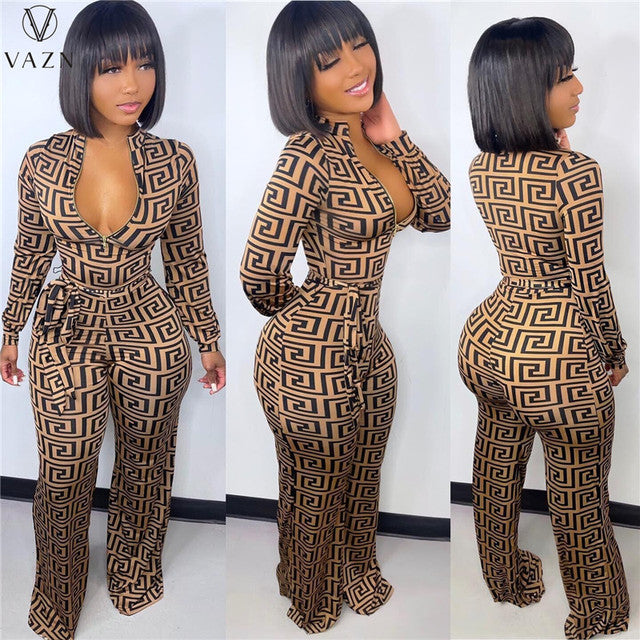 Printed Tight Jumpsuits